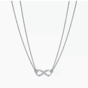 Tiffany & Co. 16” Infinity Necklace ~SILVER ~ 925 stamp ✨